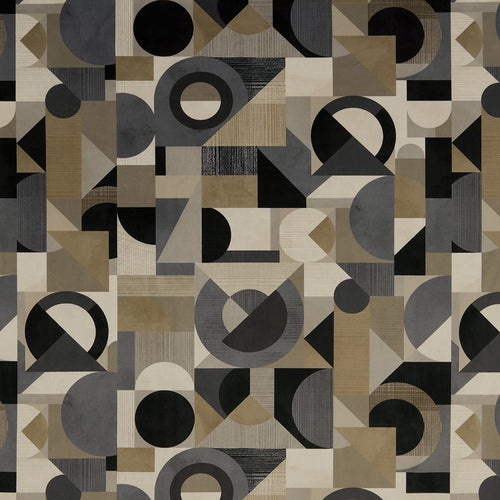 A flat screen shot of the Geometrica curtain fabric in Mineral by iLiv 