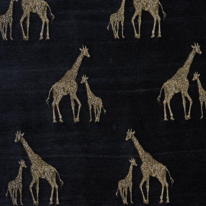 Giraffe curtain fabric in Noir by Porter & Stone