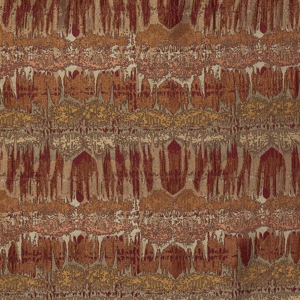 Fryetts Inca Curtain Fabric | Burnt Orange
