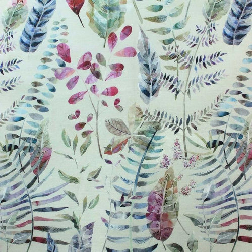 Voyage Kenton Curtain Fabric | Loganberry Parchment