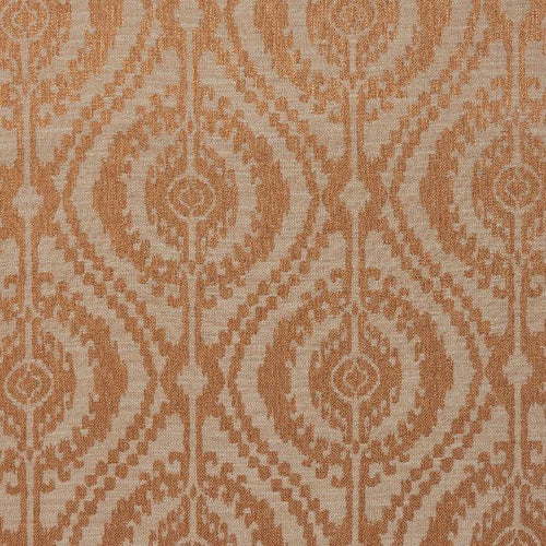 La Paz curtain fabric in Burnt Orange by Porter & Stone