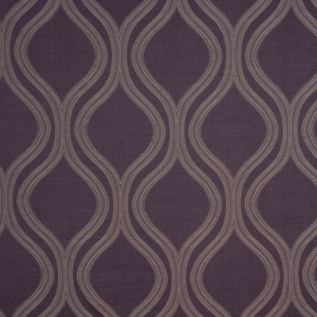 A flat screen shot of the Paphos curtain fabric in Mauve by Fryetts