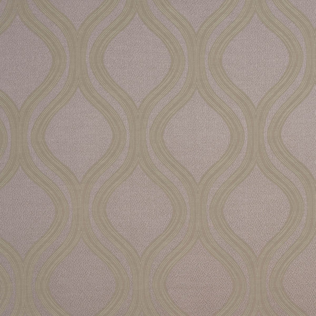 A flat screen shot of the Paphos curtain fabric in Mushroom by Fryetts