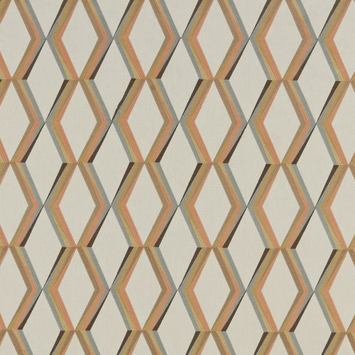 A flat screen shot of the Paragon curtain fabric in Mandarin by iLiv 