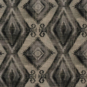 Santa Cruz curtain fabric in Charcoal by Porter & Stone