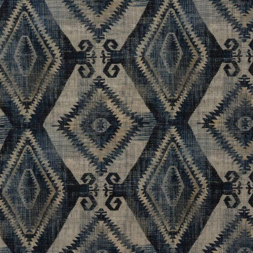Santa Cruz curtain fabric in Indigo by Porter & Stone