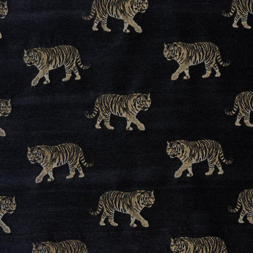 Tiger curtain fabric in Noir by Porter & Stone