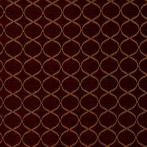 Trellis curtain fabric in Rosso by Fryetts 