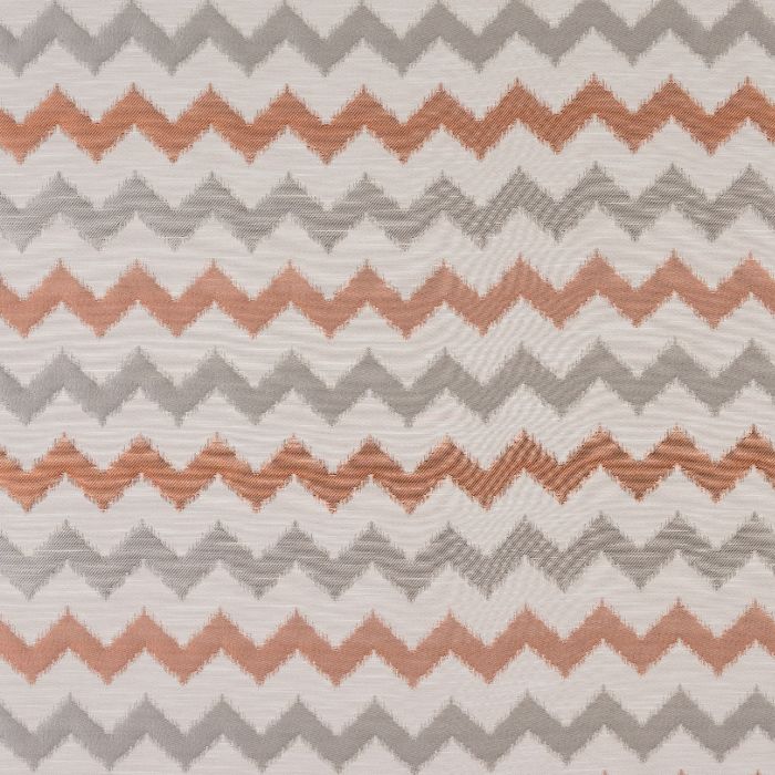 A flat screen shot of the Verne curtain fabric in Terracotta by Fryetts