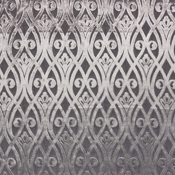 Fibre Naturelle Venice Sofia Curtain Fabric | Grigio - Designer Curtain & Blinds 