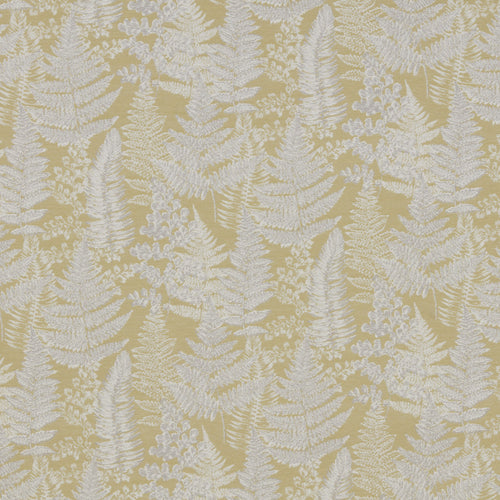 A flat screen shot of the Woodland Walk curtain fabric in Mustard by iLiv 